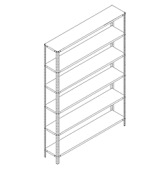 Металлический стеллаж Prostor Lite 1500x300x2200