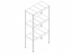Грузовой стеллаж 1500x800x2000
